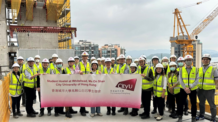 Visit to CityU Whitehead Student Hostel project site by DevB and ArchSD