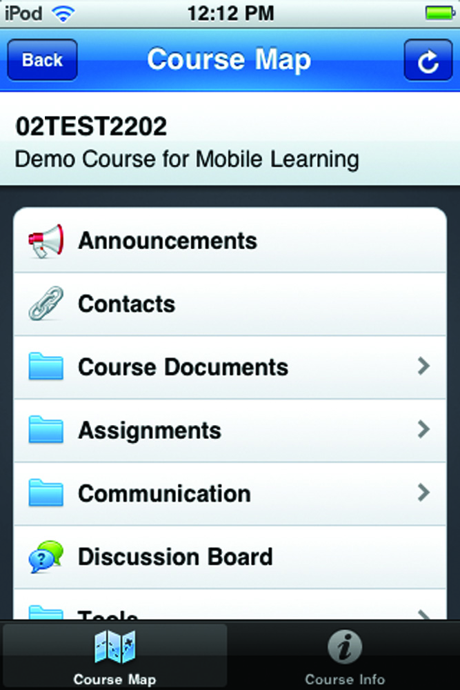 Blackboard Mobile Learn on an iPhone.jpg