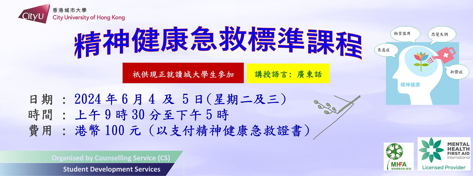 Mental Health First Aid Standard Course (Cantonese)