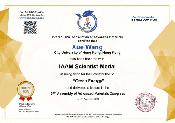 IAAM Scientist Medal