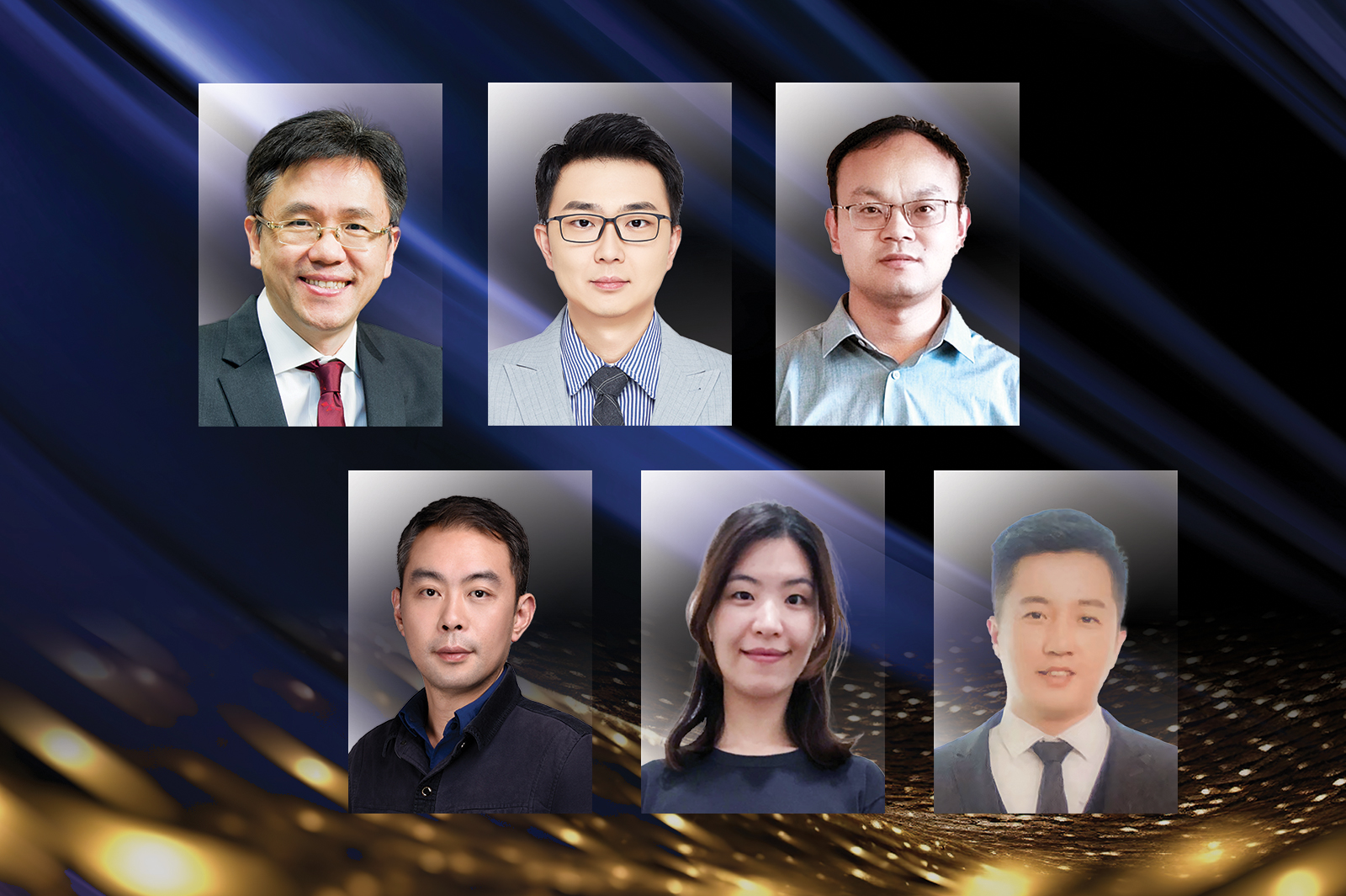 (Upper row, from left) Professor Sun Dong, Dr Li Junyang and Dr Niu Fuzhou. (Lower row, from left) Dr Wang Can, Dr Ma Weicheng and Dr Chen Jian.